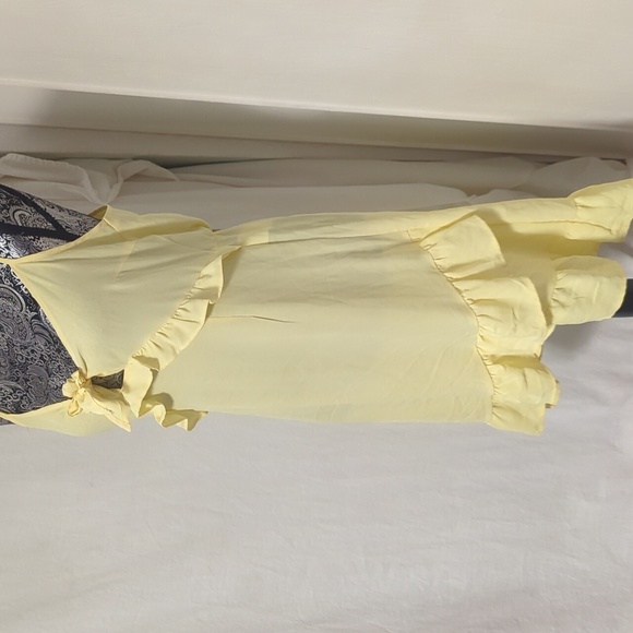 NWT Vero Moda yellow chiffon ruffle dress - Picture 4 of 12